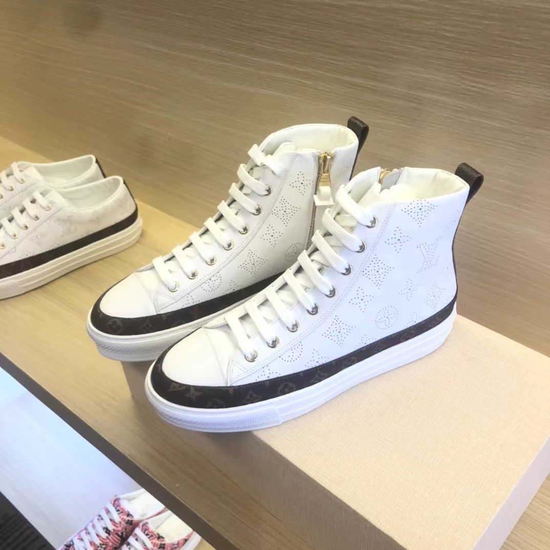 Louis Vuitton White Stellar Monogram High-top Sneakers