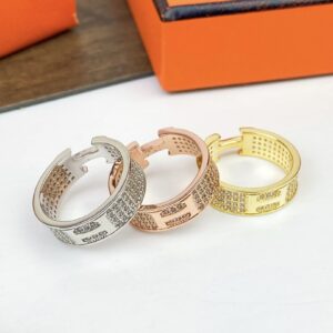 Hermes H Diamond Ring