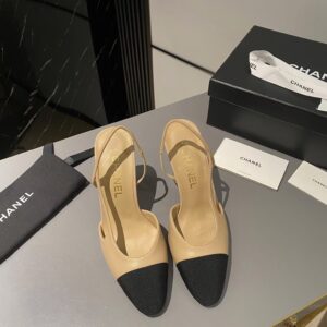 CHANEL Goatskin CC Slingback