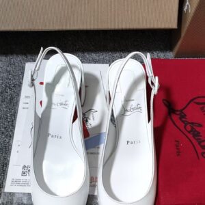 Christian Louboutin Women Condora Strap Nappa Leather Strappy Pumps Bianco