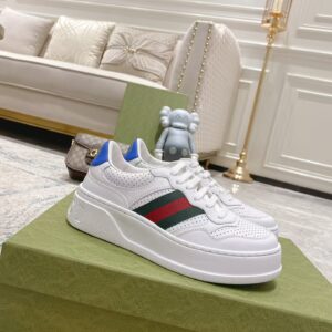 Gucci leather sneaker with Web