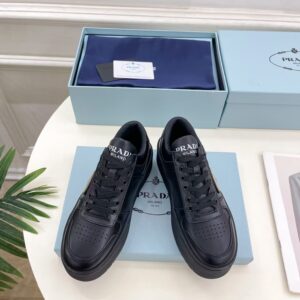 Prada Black Leather Sneakers